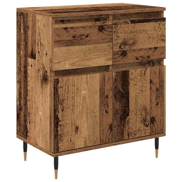 vidaXL Buffet Bois Ancien 60 x 35 x 70 cm Bois d'ingénierie et fer