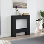 VidaXL Cadre de cheminée noir 81x18x82 cm bois d'ingénierie