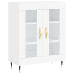 vidaXL Buffet haut Blanc 69 5x34x180 cm Bois d'ingénierie