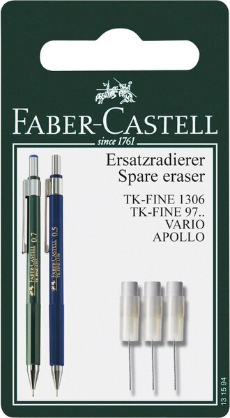 Lot de 3 Gommes de rechange pour porte-mine TK-FINE FABER-CASTELL