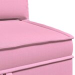 vidaXL Canapé modulaire avec rangement 3 Pièces Rose Tissu