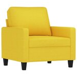 vidaXL Fauteuil Jaune clair 60 cm Tissu