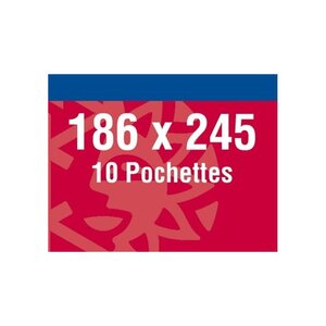 Pochettes double soudure 186 x 245 mm pour blocs Siècle au fil du Timbre. Fond - Noir