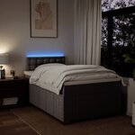 vidaXL Sommier à lattes de lit avec matelas taupe 120x190 cm tissu