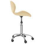 vidaXL Chaise pivotante de salle à manger Crème Velours