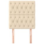 vidaXL Tête de lit Crème 80x7x118/128 cm Tissu