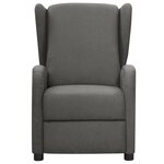 vidaXL Fauteuil inclinable électrique Gris foncé Tissu