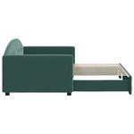 vidaXL Lit de jour avec gigogne sans matelas vert foncé 90x200 cm