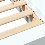 vidaXL Cadre de lit blanc 75x190 cm bois d'ingénierie