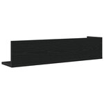 vidaXL Étagères murales 2 Pièces noir 75x16 5x16 5 cm bois d'ingénierie