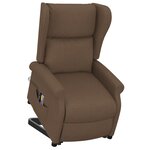 vidaXL Fauteuil de massage Marron Tissu