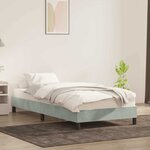 vidaXL Cadre de lit sans matelas gris clair 90x210 cm velours
