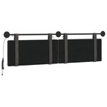 vidaXL Tête de lit suspendue Noir PU antique