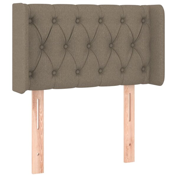 vidaXL Tête de lit avec oreilles Taupe 83x16x78/88 cm Tissu