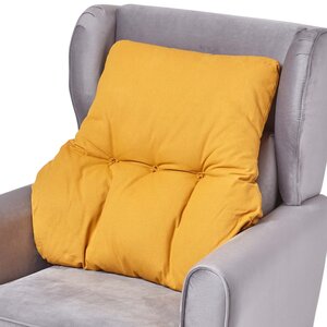 Coussin lombaire ergonomique en coton  Jaune moutarde - HOMESCAPES