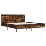 vidaXL Cadre de lit sans matelas chêne fumé 120x200 cm