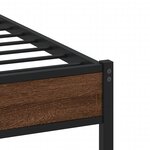 vidaXL Cadre de lit sans matelas chêne marron 75x190cm bois ingénierie