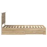 vidaXL Cadre de lit Chêne Sonoma 90 x 200 cm Bois d'ingénierie
