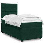 vidaXL Sommier à lattes de lit avec matelas Vert foncé 90x190 cm