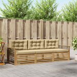 vidaXL Ensemble de canapés d'extérieur 3 Pièces Blanc et Beige Polyester