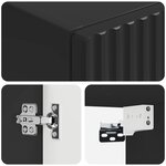 vidaXL Cabinet de Salle de Bain Mural Noir 33 x 34 5 x 60 cm