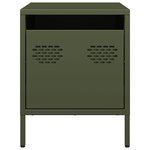 vidaXL Tables de chevet 2 Pièces vert olive 35x39x43 5 cm acier