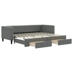 vidaXL Lit de jour avec gigogne et tiroirs sans matelas 80x200 cm