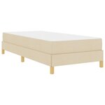 vidaXL Lit à ressorts avec matelas Crème 80 x 200 cm tissu