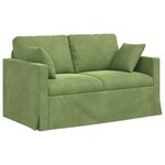 vidaXL Canapé 2 Pièces Vert clair 138 x 78 x 80 cm Velours