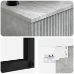 vidaXL Basin de lavage mural Gris béton 50 x 41 x 39 cm