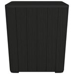 vidaXL Table de jardin avec couvercle amovible noir polypropylène