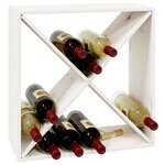 vidaXL Armoire à vin Blanc 62x25x62 cm Bois de pin massif