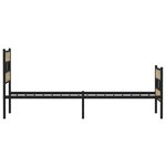 vidaXL Cadre de lit en métal sans matelas chêne sonoma 100x190 cm
