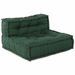vidaXL Canapé modulaire 4 Pièces Vert tissu