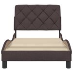 vidaXL Cadre de lit sans matelas marron foncé 80x200 cm tissu