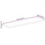 vidaXL Dessus de table 110x60x3 8cm rectangulaire bois massif manguier