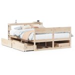 vidaXL Cadre de lit sans matelas 140x200 cm bois massif de pin