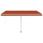 vidaXL Auvent manuel rétractable sur pied 450x350 cm Orange et marron