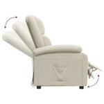 vidaXL Fauteuil inclinable Crème Velours