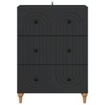 vidaXL Armoire à tiroirs Noir 66 x 34 5 x 90 cm Bois d'ingénierie