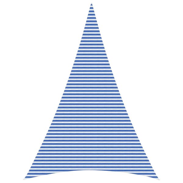 vidaXL Voile d'ombre 5 x 7 x 7 m HDPE Triangulaire Bleu et Blanc