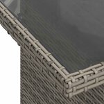vidaXL Salon de jardin 5 Pièces avec coussins gris résine tressée