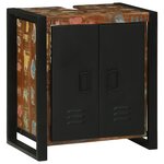 vidaXL Ensemble de mobilier de salle de bain avec étagère avec stockage avec porte 3 Pièces
