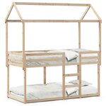 vidaXL Lit superposé sans matelas 90x200 cm bois de pin massif