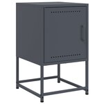 vidaXL Tables de chevet 2 Pièces anthracite 36x39x60 5 cm acier