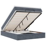 vidaXL Cadre de lit ottoman avec matelas gris foncé 140x200 cm velours