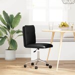 vidaXL Chaise de salle à manger Noir Similicuir