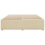 vidaXL Cadre de lit sans matelas crème 200x200 cm tissu