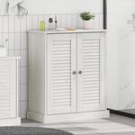 vidaXL Cabinet de salle de bain avec stockage Blanc 68 x 34 x 80 cm