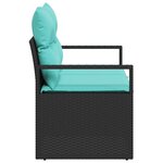 vidaXL Canapé de jardin avec coussin 120 x 62 x 69 cm polyrotin